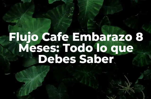 Flujo Cafe Embarazo 8 Meses: Todo Lo que Debes Saber