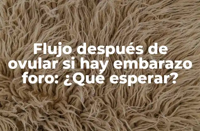 ¿Qué es el flujo después de ovular?