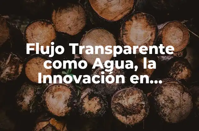 Flujo Transparente como Agua, la Innovación en Fabricación de Plásticos