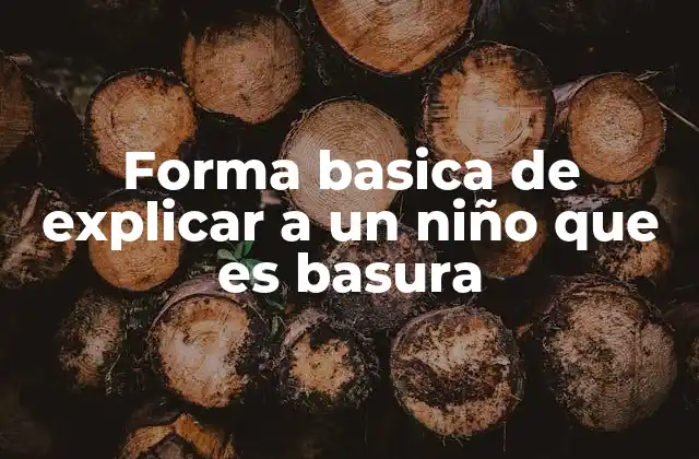 Forma Basica de Explicar a un Niño que es Basura