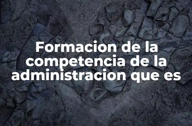 Cómo se construye una competencia administrativa sólida