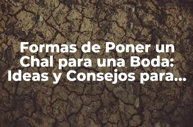 Formas de Poner un Chal para una Boda: Ideas y Consejos para una Apuesta Perfecta