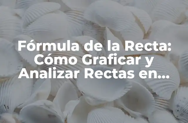 Fórmula de la Recta: Cómo Graficar y Analizar Rectas en Matemáticas