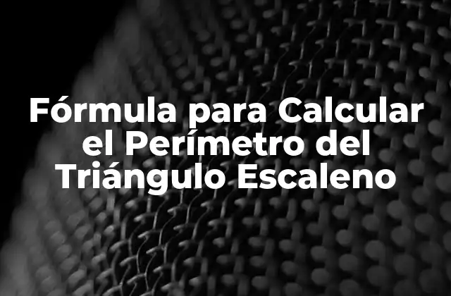 Fórmula para Calcular el Perímetro Del Triángulo Escaleno