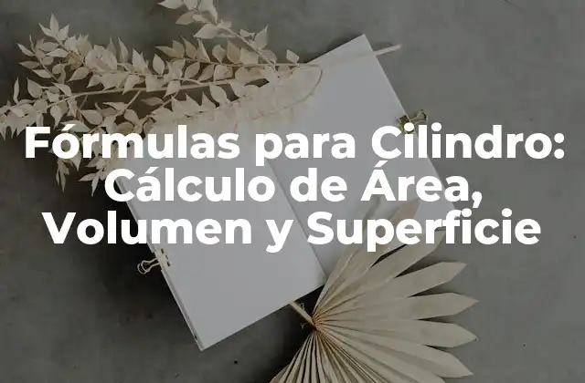 Fórmulas para Cilindro: Cálculo de Área, Volumen y Superficie