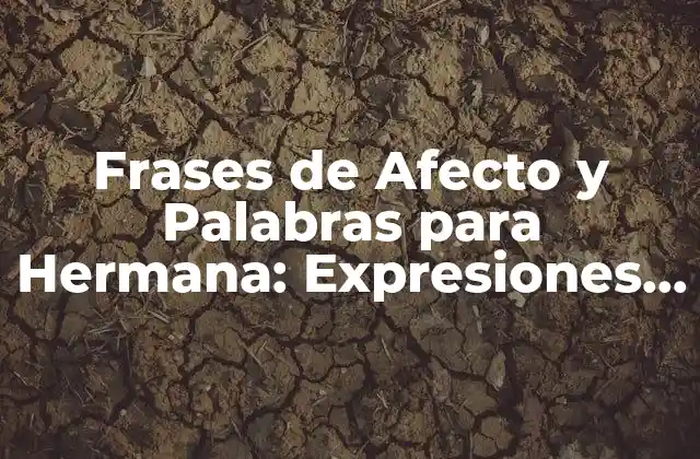 Frases de Afecto y Palabras para Hermana: Expresiones de Amor y Gratitud