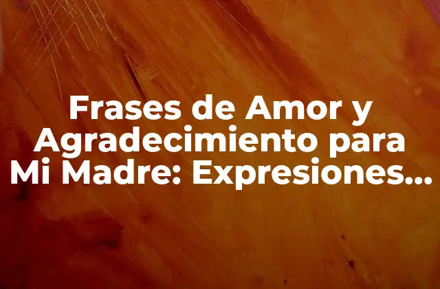 Frases de Amor y Agradecimiento para Mi Madre: Expresiones de Carinho