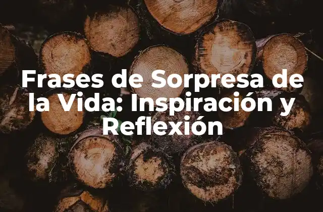 Frases de Sorpresa de la Vida: Inspiración y Reflexión