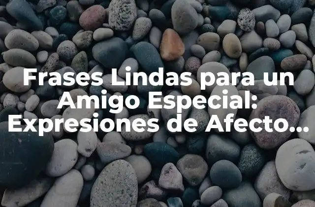 Frases Lindas para un Amigo Especial: Expresiones de Afecto y Gratitud