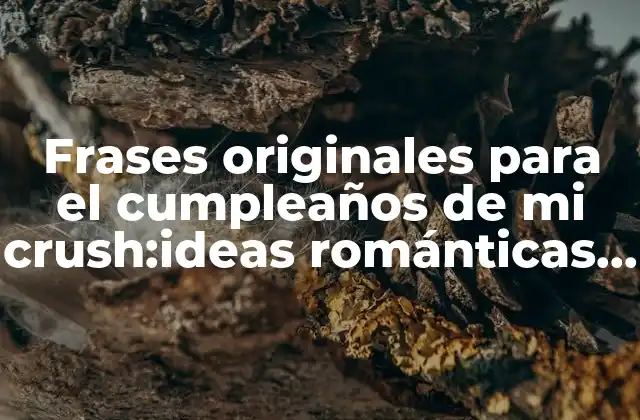 Frases Originales para el Cumpleaños de Mi Crush:ideas Románticas y Divertidas