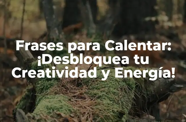Frases para Calentar: ¡desbloquea Tu Creatividad y Energía!