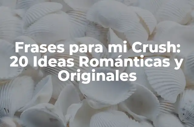 Frases para Mi Crush: 20 Ideas Románticas y Originales