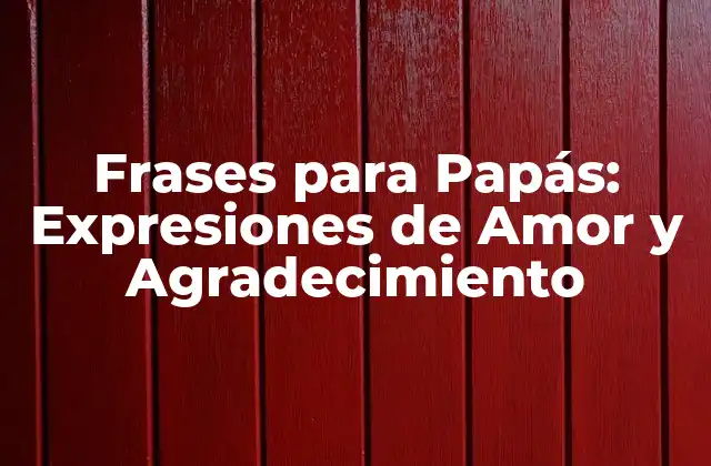 Frases para Papás: Expresiones de Amor y Agradecimiento 2 Frases de Amor y Agradecimiento para Papás