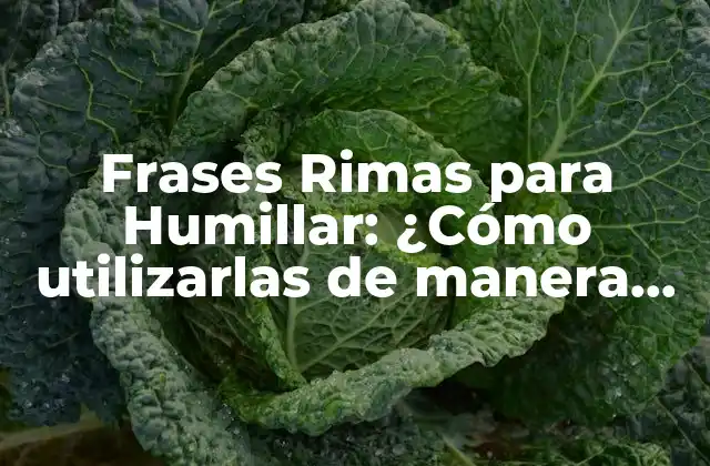 Frases Rimas para Humillar: ¿cómo Utilizarlas de Manera Efectiva? 2 Historia de las Frases Rimas para Humillar