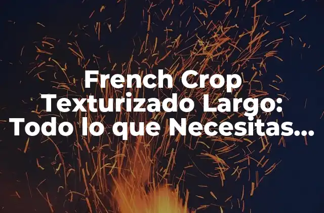 French Crop Texturizado Largo: Todo Lo que Necesitas Saber