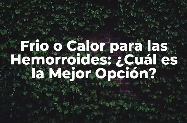 Frio o Calor para las Hemorroides: ¿cuál es la Mejor Opción?