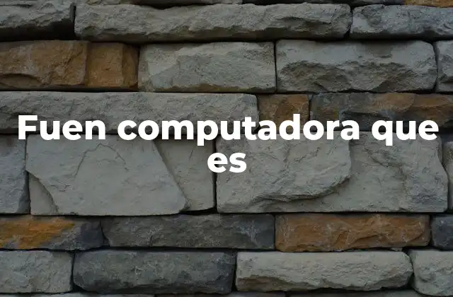 Fuen Computadora que es