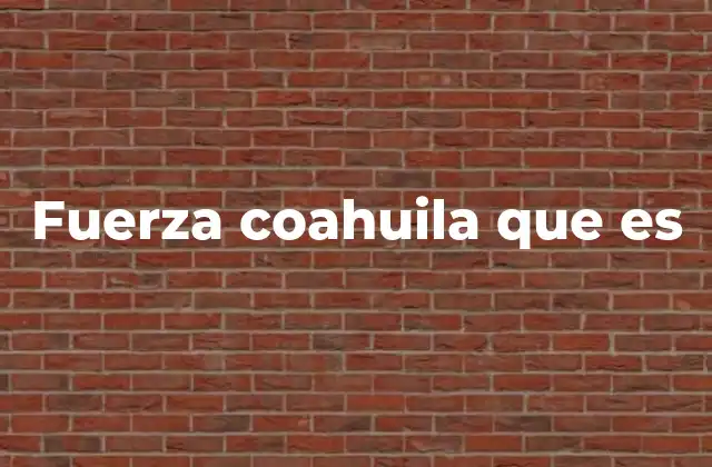 Fuerza Coahuila que es