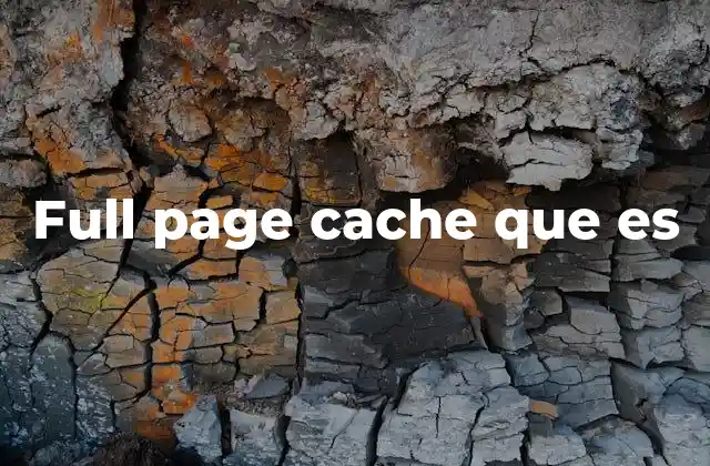 Full Page Cache que es
