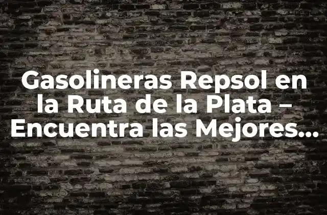 Gasolineras Repsol en la Ruta de la Plata – Encuentra las Mejores Opciones