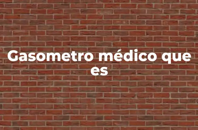 Gasometro Médico que es