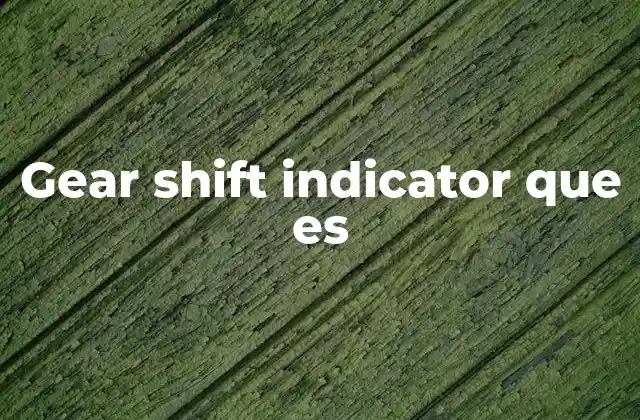 Gear Shift Indicator que es