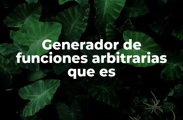 Generador de Funciones Arbitrarias que es