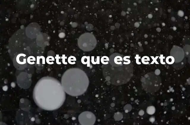 Genette que es Texto