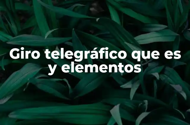 Componentes esenciales del giro telegráfico