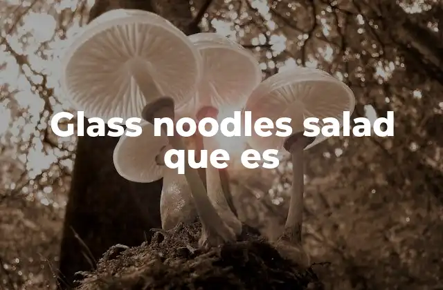 Glass Noodles Salad que es