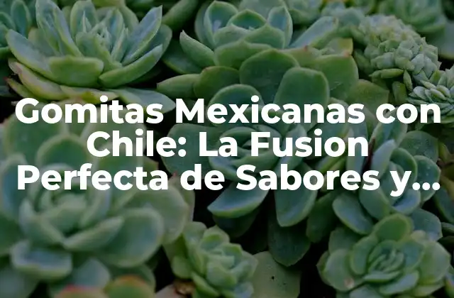 Gomitas Mexicanas con Chile: la Fusion Perfecta de Sabores y Texturas