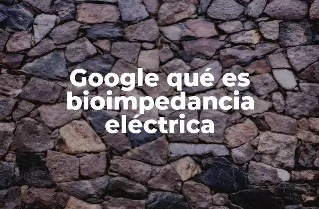 Google Qué es Bioimpedancia Eléctrica
