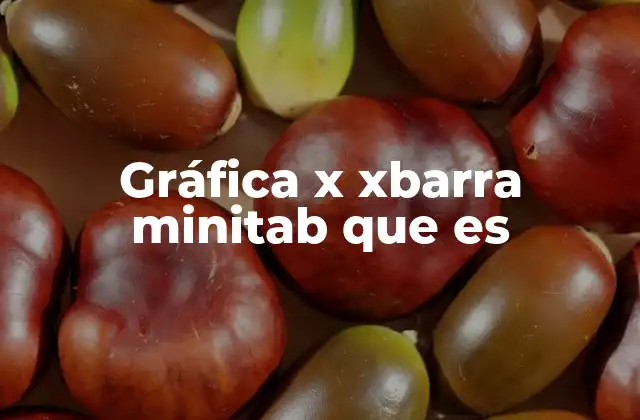 Gráfica X Xbarra Minitab que es