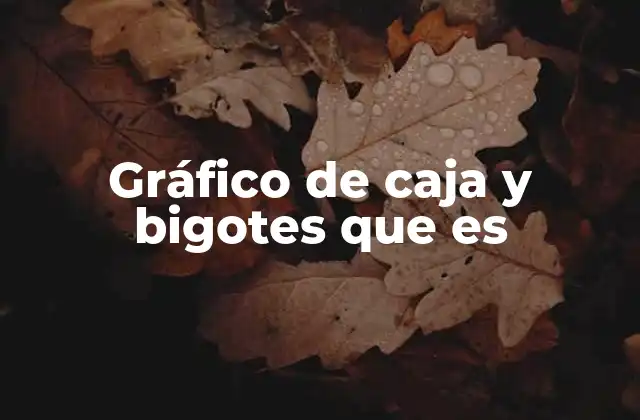 Gráfico de Caja y Bigotes que es