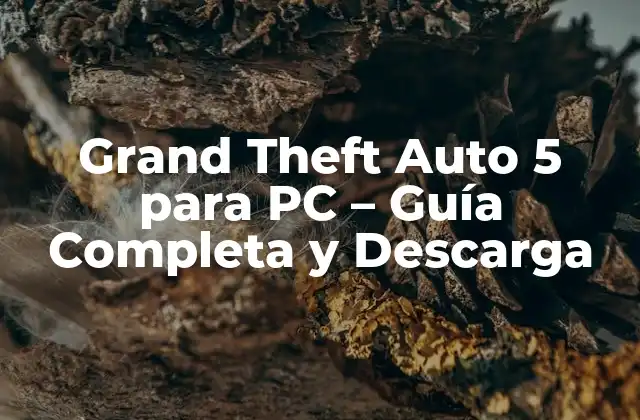 Grand Theft Auto 5 para Pc – Guía Completa y Descarga
