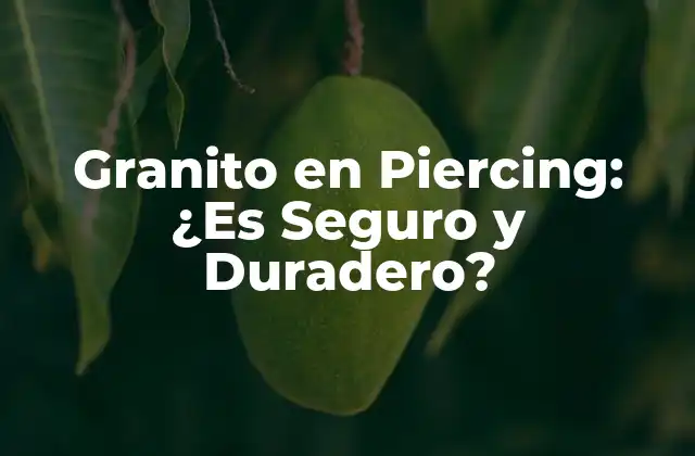 Características del Granito en Piercing