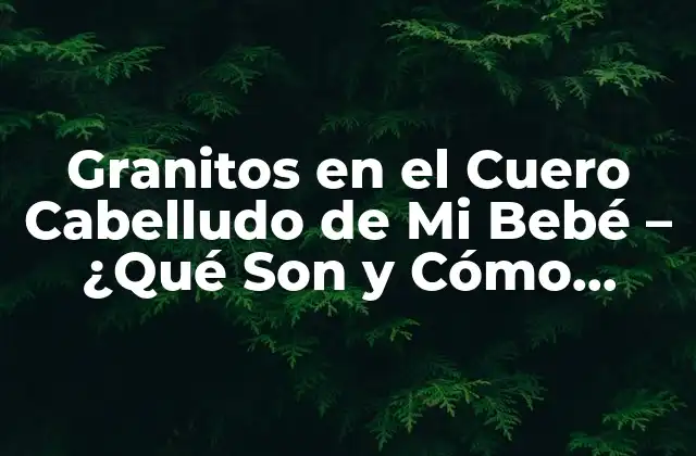 Granitos en el Cuero Cabelludo de Mi Bebé – ¿qué Son y Cómo Tratarlos?