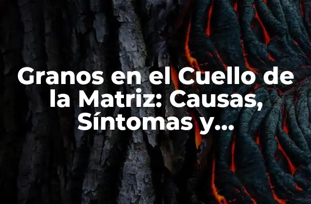 Granos en el Cuello de la Matriz: Causas, Síntomas y Tratamientos