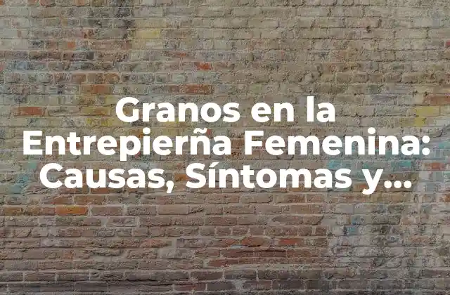 Granos en la Entrepierña Femenina: Causas, Síntomas y Tratamiento
