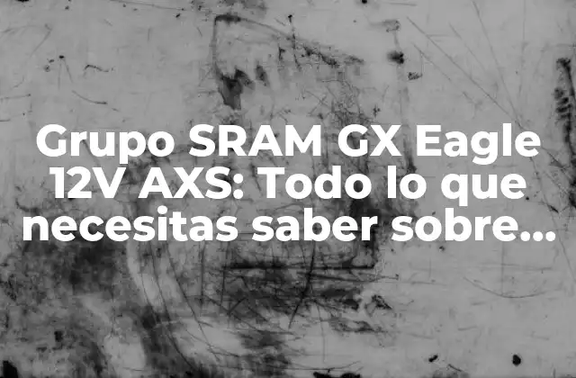 Grupo Sram Gx Eagle 12v Axs: Todo Lo que Necesitas Saber sobre Este Sistema de Cambios de Alta Gama