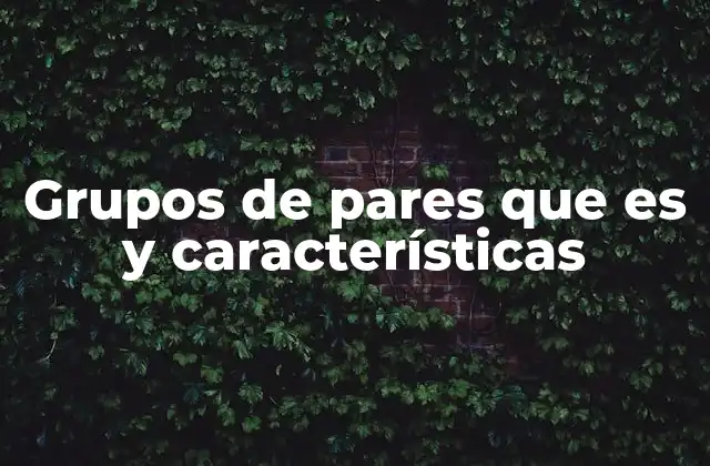 Grupos de Pares que es y Características