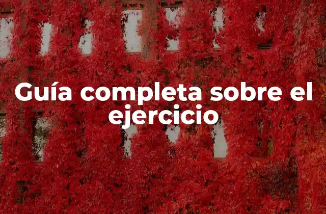 Guía Completa sobre el Ejercicio