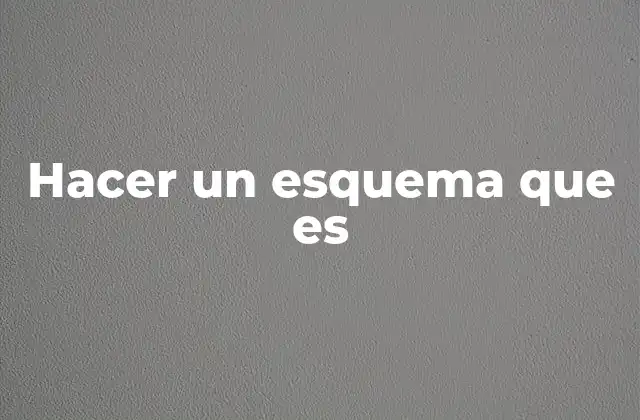 Hacer un Esquema que es