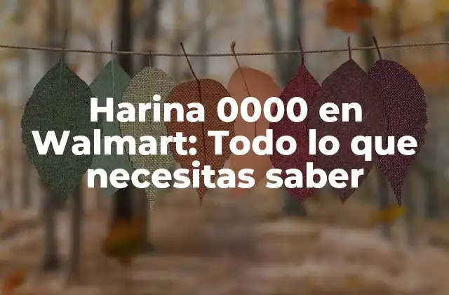 Harina 0000 en Walmart: Todo Lo que Necesitas Saber