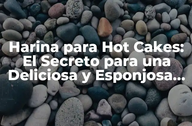 Harina para Hot Cakes: el Secreto para una Deliciosa y Esponjosa Base