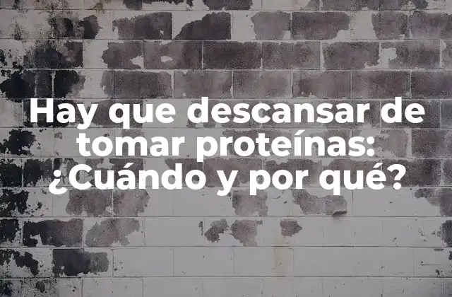 Hay que Descansar de Tomar Proteínas: ¿cuándo y por Qué?