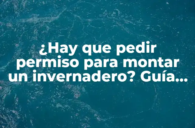 ¿hay que Pedir Permiso para Montar un Invernadero? Guía Completa para la Instalación de Invernaderos