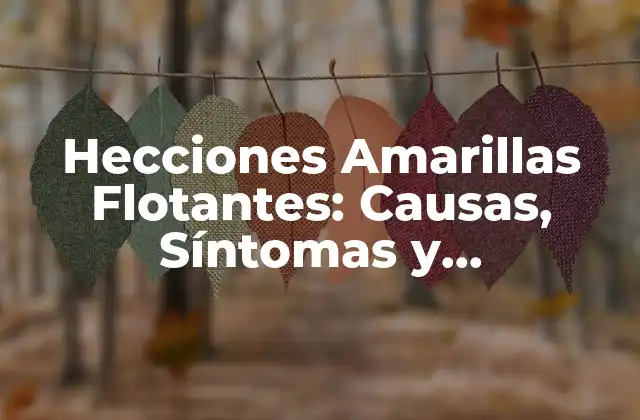 Hecciones Amarillas Flotantes: Causas, Síntomas y Tratamiento 2 ¿Qué son las Hecciones Amarillas Flotantes?