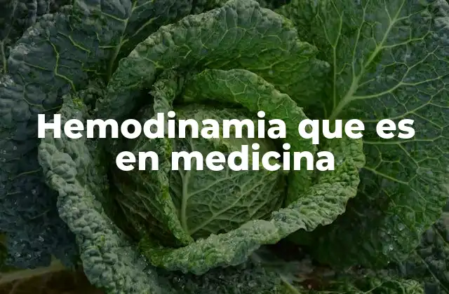 Hemodinamia que es en Medicina