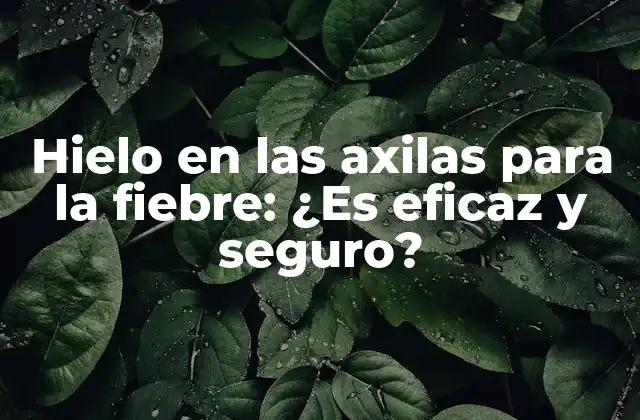 Hielo en las Axilas para la Fiebre: ¿es Eficaz y Seguro?